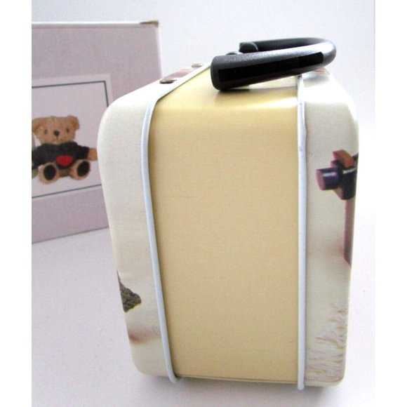 Baby Bear Plush Toy 6" in a Small Metal Suitcase/Lunch Box -MIK Korea LB-398 NIB - Picture 6 of 15
